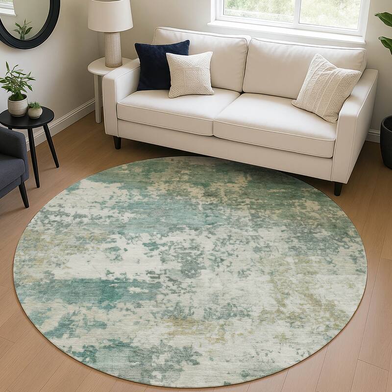 Machine Washable Indoor/ Outdoor Modern Jenna Chantille Rug