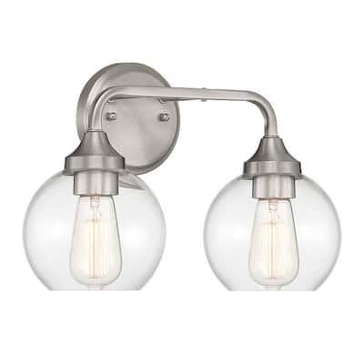 Craftmade 56202 Glenda 2 Light 15" Wide Vanity Light with Clear Glass