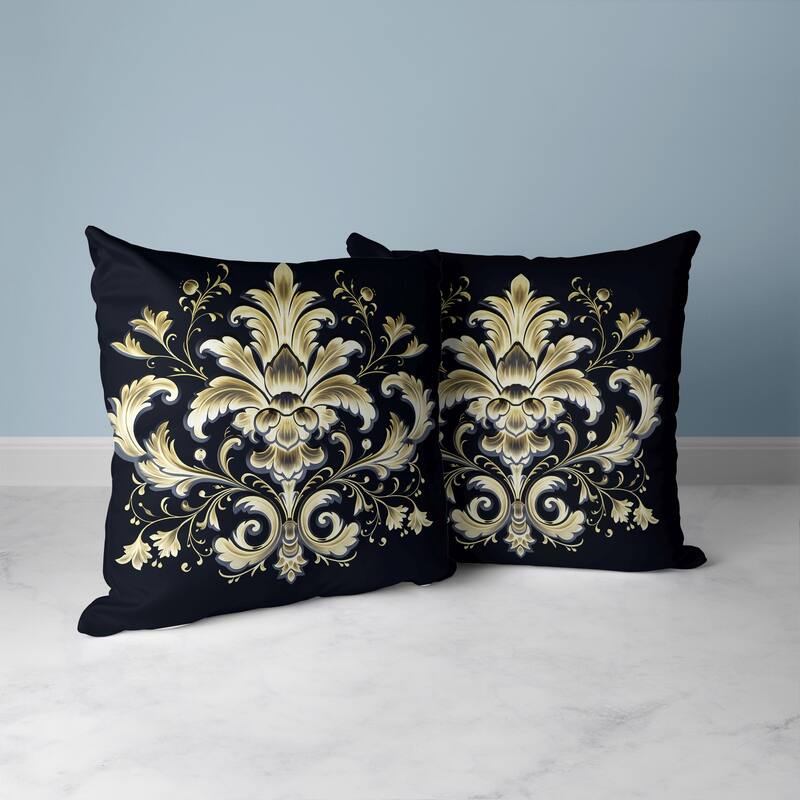 Vintage Veil Faux Suede Reversible Throw Pillow Black and Beige