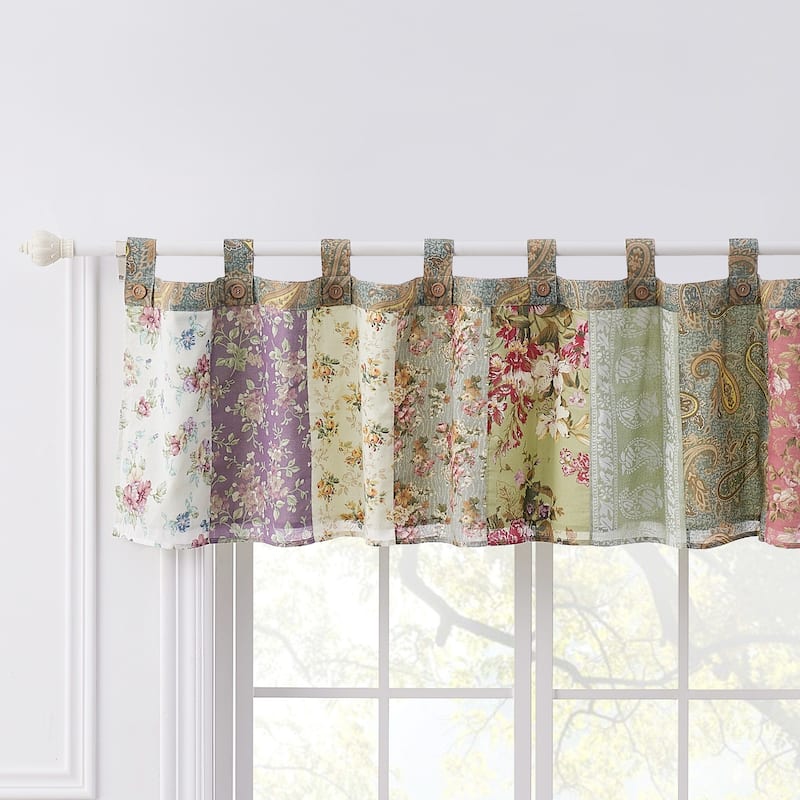 Greenland Home Fashions Blooming Prairie 100% Cotton Authentic Patchwork Window Valance