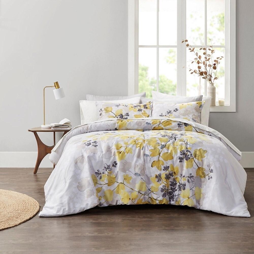 King Size Modern Essential Comforter Set with Bed Sheets Yellow On Sale Bed Bath Beyond 40164502