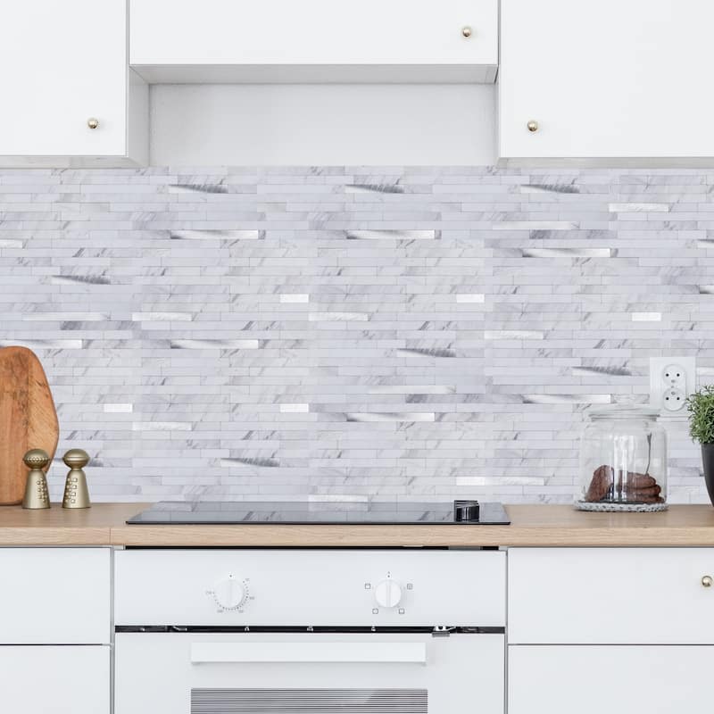 Art3d Peel and Stick Stone Backsplash Tile for Kitchen Bathroom(10 sq.ft/box)