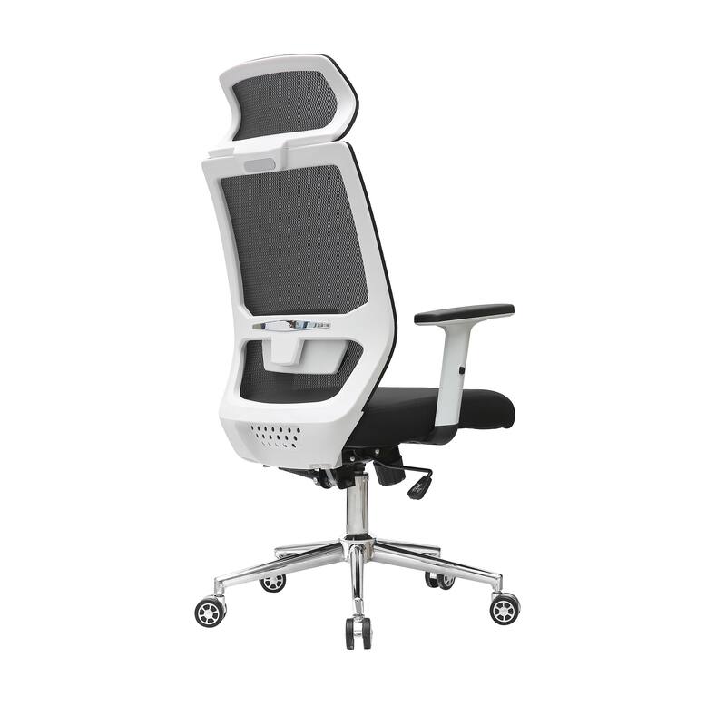 Porthos Home Briggs Swivel Mesh Office Chair with Chrome Roller Base