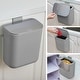 preview thumbnail 8 of 40, 1.9 Gal/2.4 Gal Kitchen Compost Bin, Small Hanging Trash Can with Stainless Steel Lid Grey - 2.4 Gallon