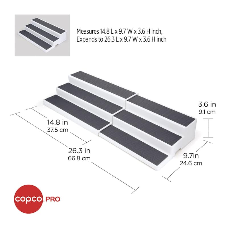 Copco Pro Expandable 3 Tier Cabinet Organizer - Expands from 14.8" to 26.3"