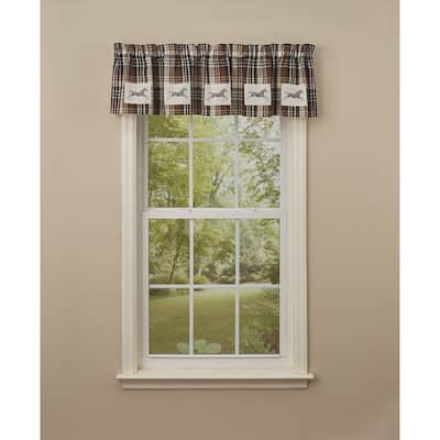 Park Designs Derby Horse Patch Lined Valance 60'' x 14'' - 60" X 14"