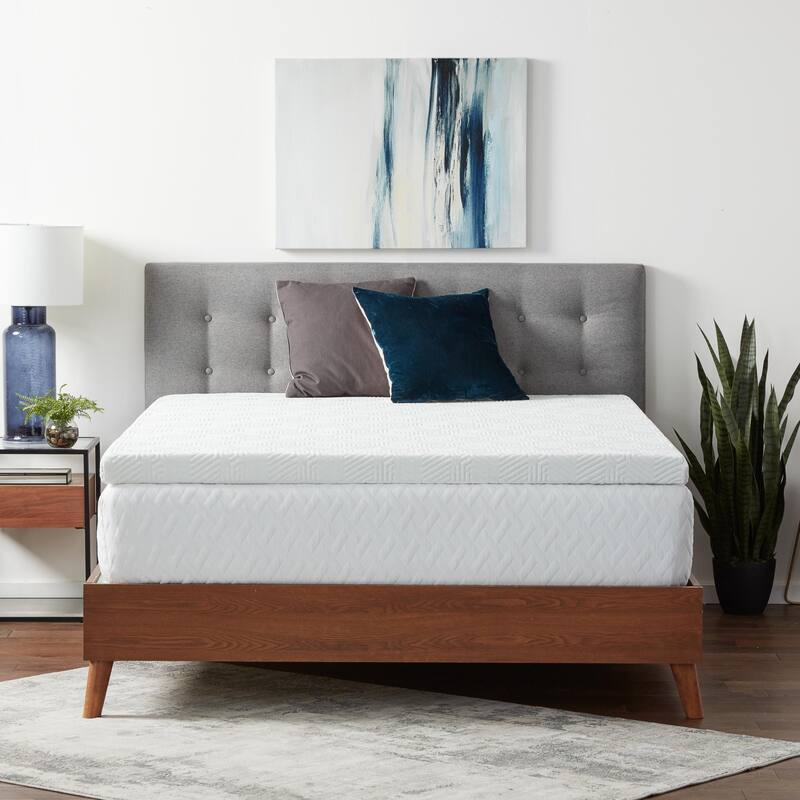 Lucid Comfort Collection 3-inch Gel and Aloe Memory Foam Topper