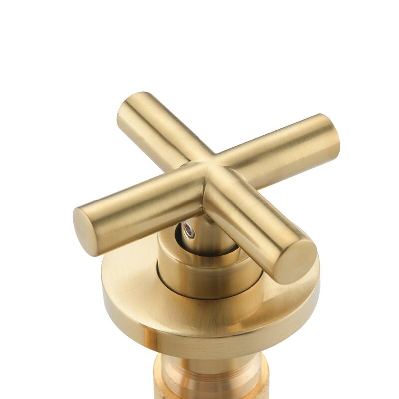 Wall Mounted Bathroom Sink Faucet with Cross Design Handle, Prevents Rust, Corrosion, Anti Fingerprint