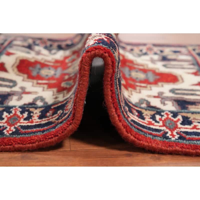 Hand Knotted Oriental 100% Wool Carpet Traditional Medallion Red Heriz (serapi) Area Rug - 3' 0'' X 2' 0''