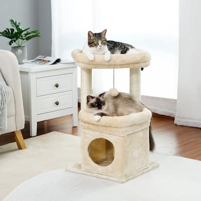 Cat Tree for Medium Cats Plush Condo and Scratching Posts
