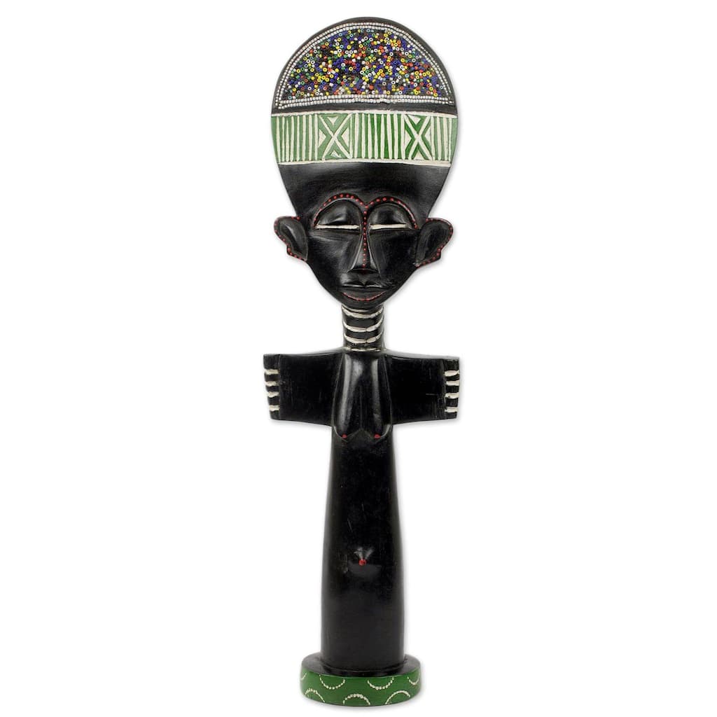 Handmade Ahoufe Wood sculpture (Ghana) - 49 x 15 x 11
