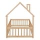 preview thumbnail 51 of 109, Twin/Full Montessori Toddler Floor Bed Frame, Modern House-Shaped Bed Frame with Fence and Full-Length Guardrails for Girls Boys