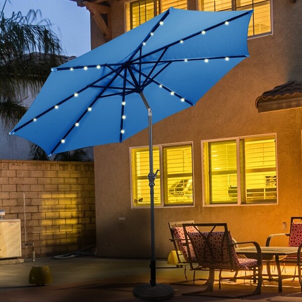 10 ft lighted patio umbrella