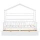 preview thumbnail 3 of 8, Twin Size Wood House Bed Frame, Wooden Platform Daybed with Storage Shelf & 2 Drawers, for Teens Boys Girls Bedroom Dorm