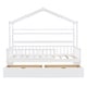 preview thumbnail 14 of 31, Wooden Twin Size House Bed with 2 Drawers,Kids Bed with Storage Shelf, Gray