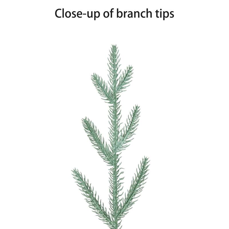 Puleo International 3 ft. Pre-Lit Potted Blue Arctic Fir Artificial Tree