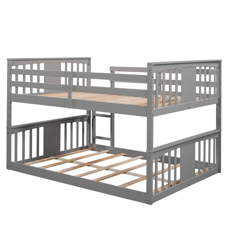 Wooden Bunk Bed with Ladder