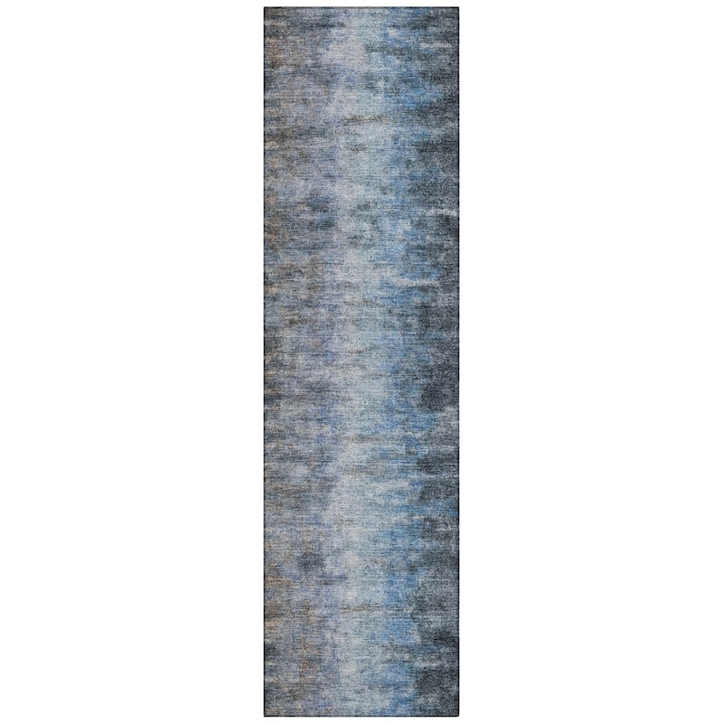 Machine Washable Indoor/ Outdoor Contemporary Ombre Chantille Rug