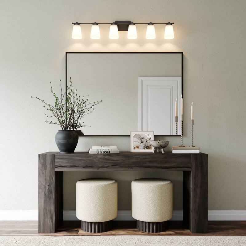Acroma 6 - Light Steel Dimmable Bathroom Vanity Light - 6-light
