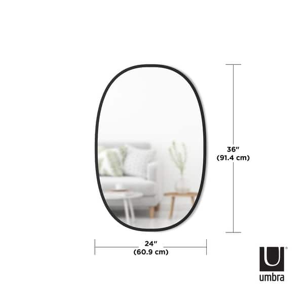 dimension image slide 0 of 4, Umbra HUB OVAL Wall Mirror