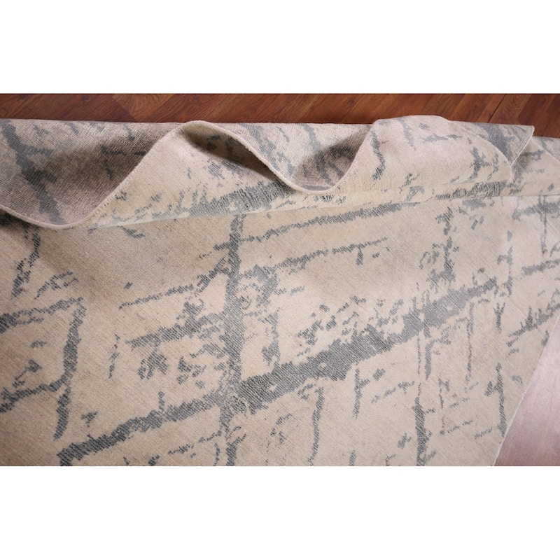 Abstract Modern Area Rug Hand-Knotted Wool Carpet - 5'3"x 7'7"