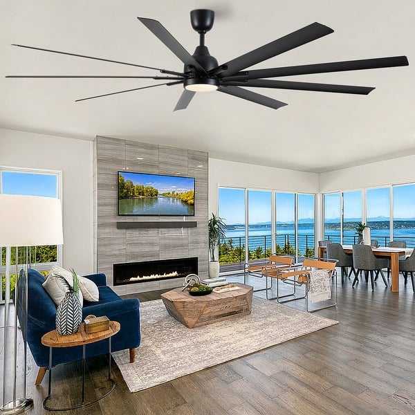 ELEHINSER 60 Modern Ceiling Fan with Light and Remote Control, 5 Solid ELEHINSER 60 Modern Ceiling Fan with Light and Remote Control, 5 Solid