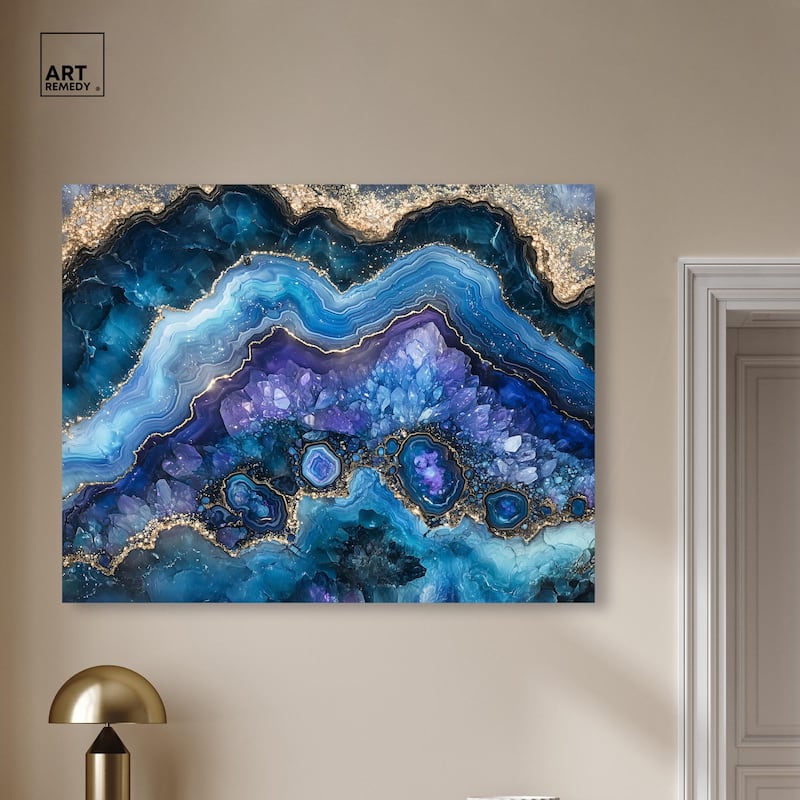 Galactic Geode II Canvas by Art Remedy, Gallery Wrapped