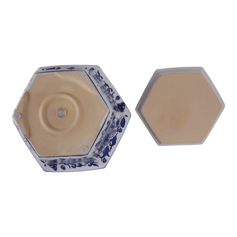 Stoneware Saucer Planters Attached Base for Home Garden (Set of 2)