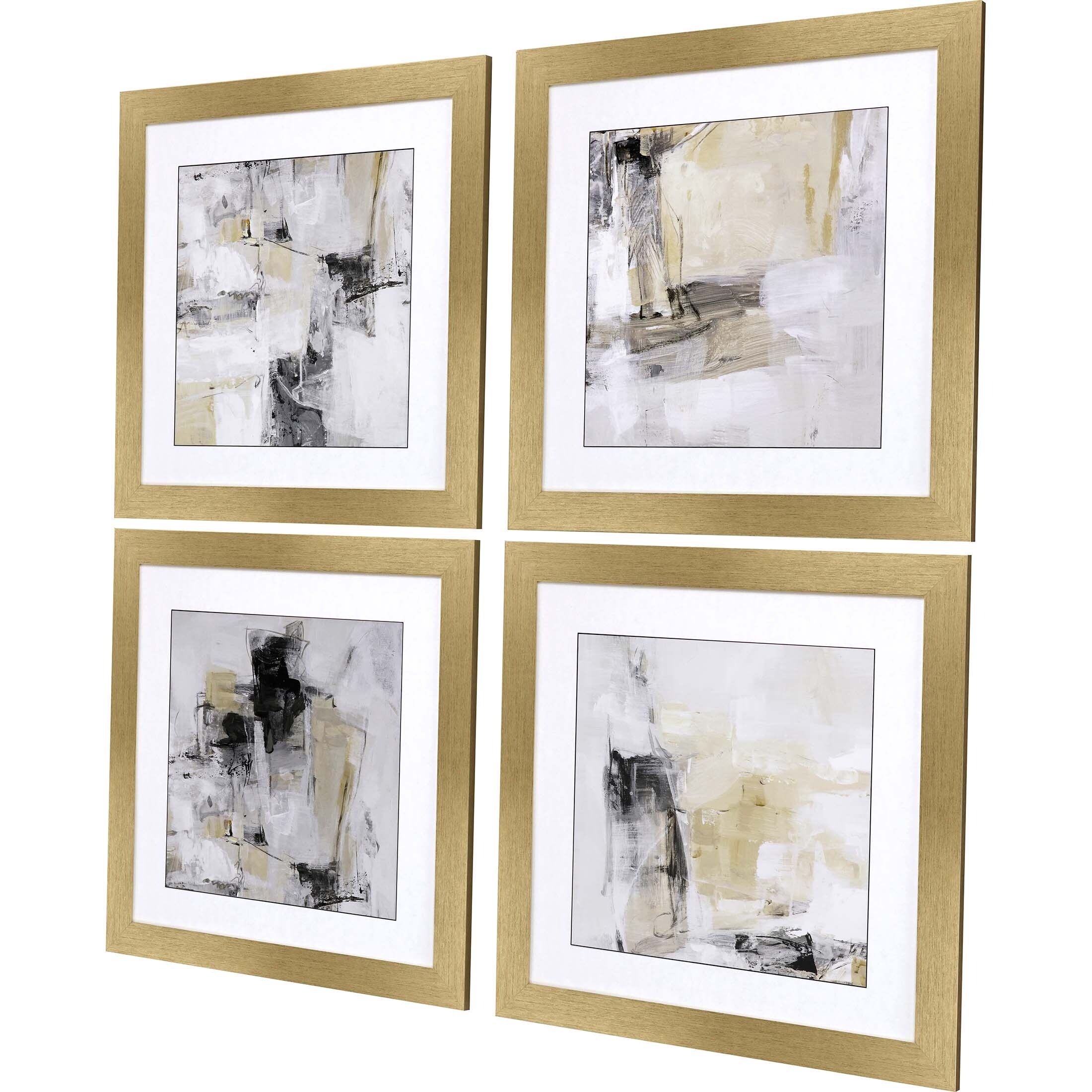 とっておきし福袋 Variance S/4 Bed - White - Glass Under Giclee Art Framed コレクション
