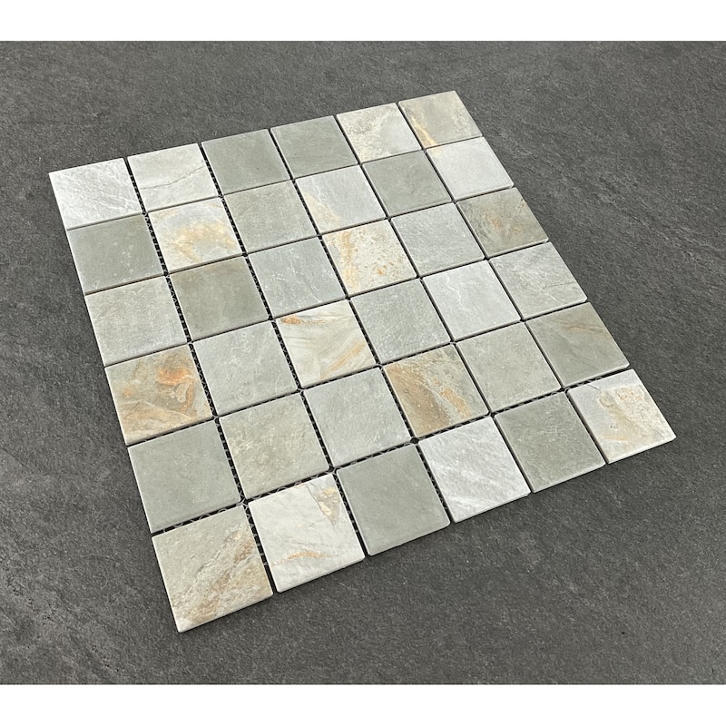 2 x 2 Grid Matte Porcelain Mosaic Wall & Floor Tile - 1 Case (15 Sheets)