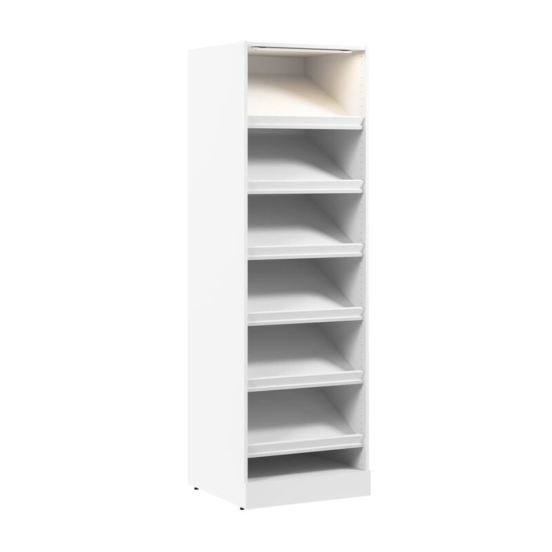 Bestar Florence 25W x 25D Shoe Shelf Closet System with LED Light