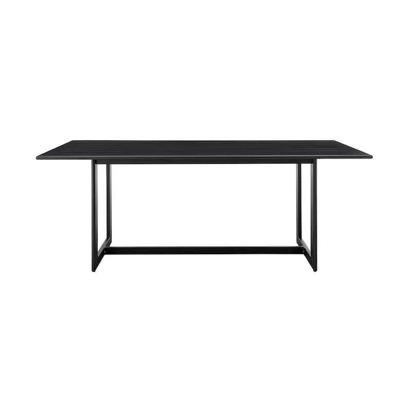 Cayman Outdoor Patio 5-Piece Dining Table Set in Aluminum with Grey Cushions