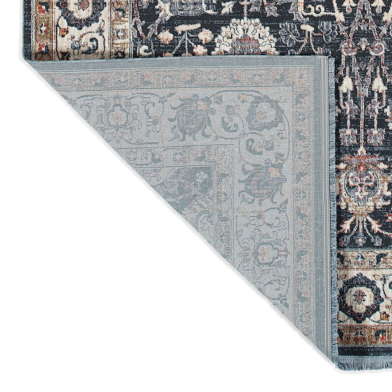 Artundra Grey Machine Made Flatweave Indoor Throw Rug