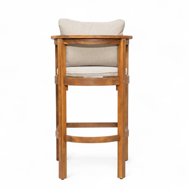 Christopher Knight Home - Lyona Acacia Wood Outdoor Bar Stool (Set of 2)