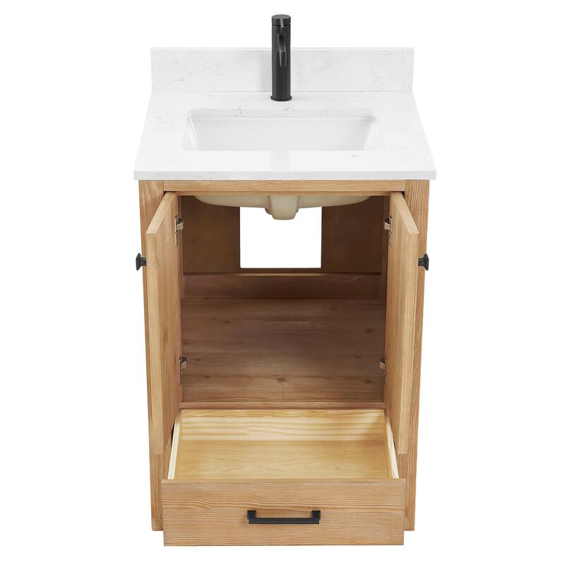 Shannon Bath Vanity with Composite Stone Countertop and Mirror