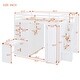 preview thumbnail 3 of 10, Full Size Bunk Bed with Wardrobe, Desk and Shelves, White