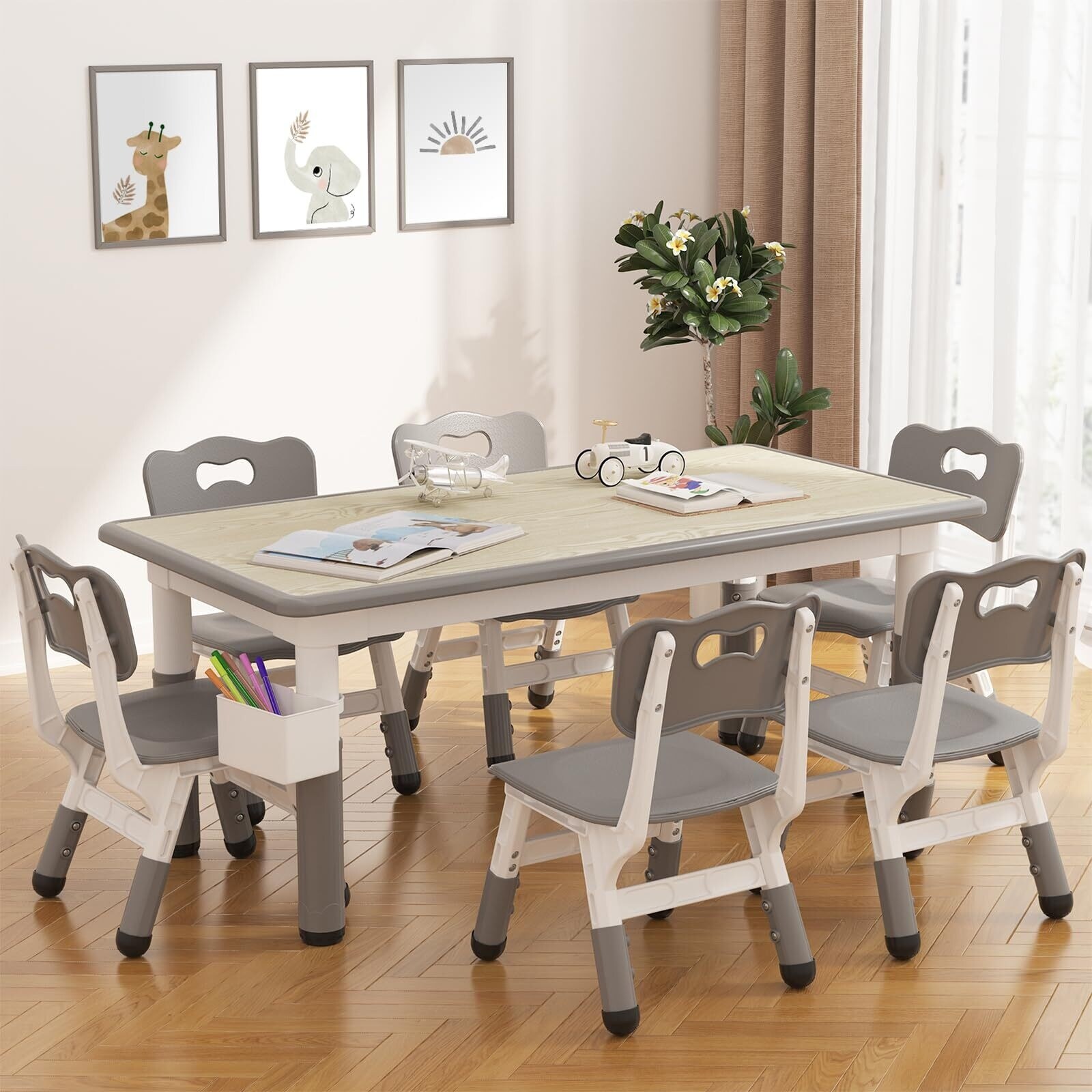 Kids table and 6 chairs outlet