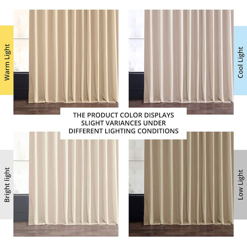 Exclusive Fabrics Blackout Extra Wide Faux Dupioni Curtain (1 Panel)