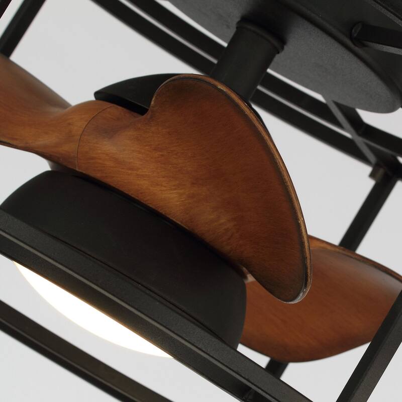 20" 3-Blade Industrial Ceiling Fan with LED Light