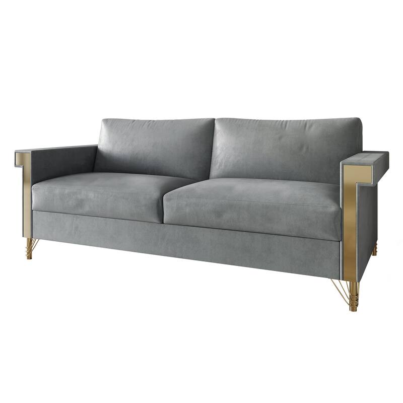 CraftPorch Glam Velvet Upholstered 2-Piece Living Room Set