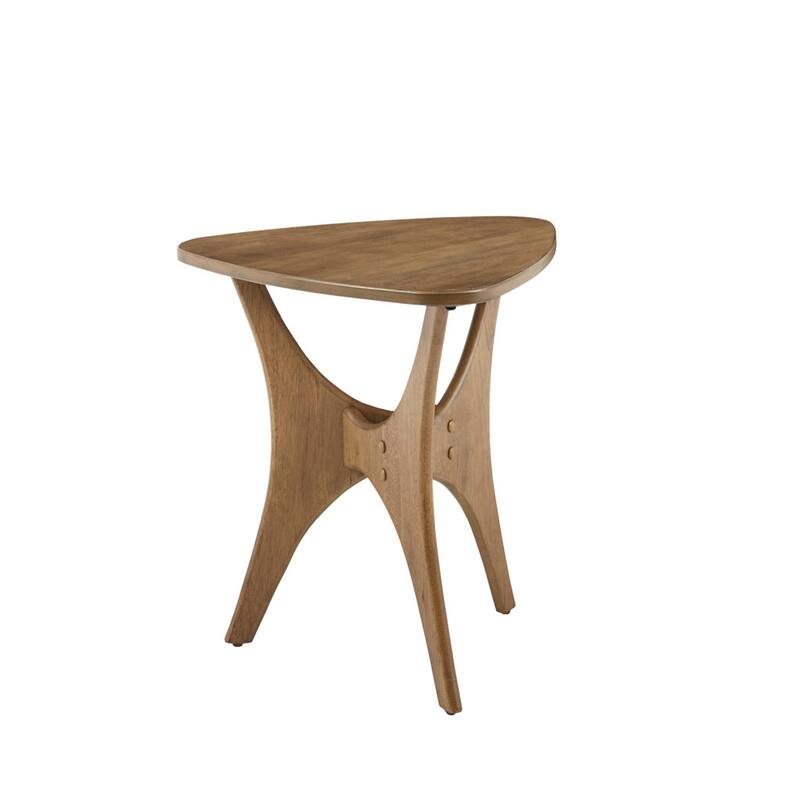 GDF Studio - Blaze Mid-Century Wood Side Table with Triangle Top