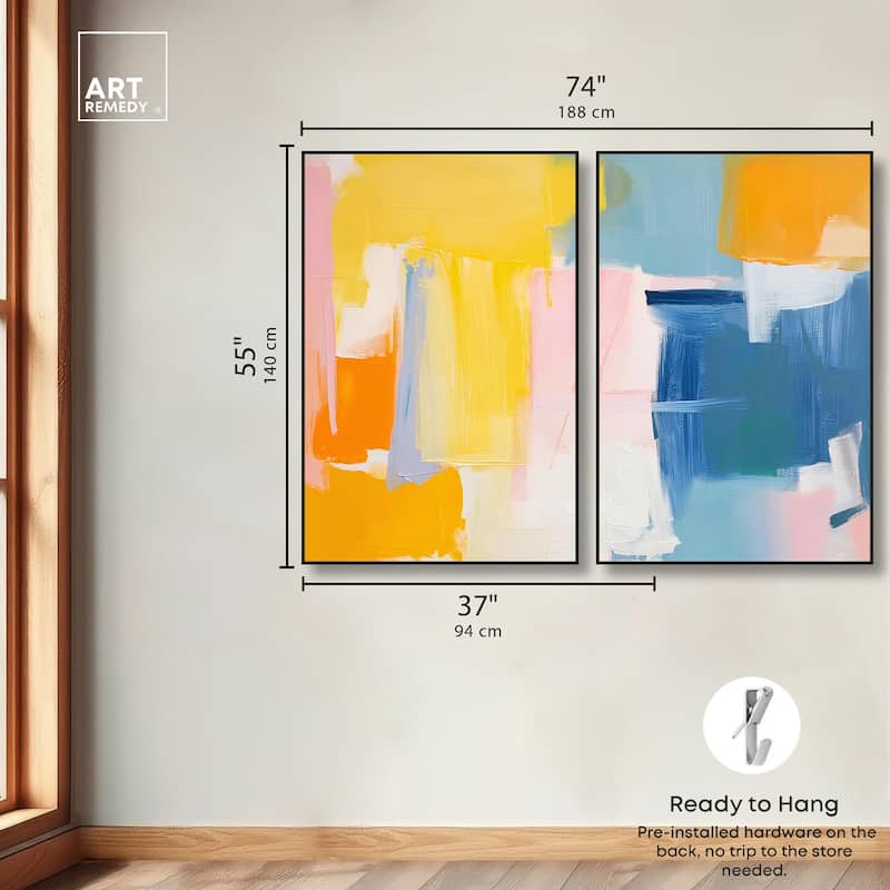 Skyward Radiance I Canvas Set of 2 by Art Remedy