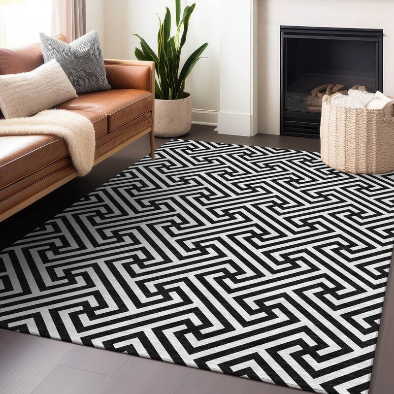Premium Washable Super Soft Modern Geo Mayfield Rug