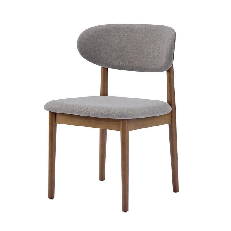 Christopher Knight Home - Caelum Upholstered Rubberwood Dining Chair with Solid Wood Legs