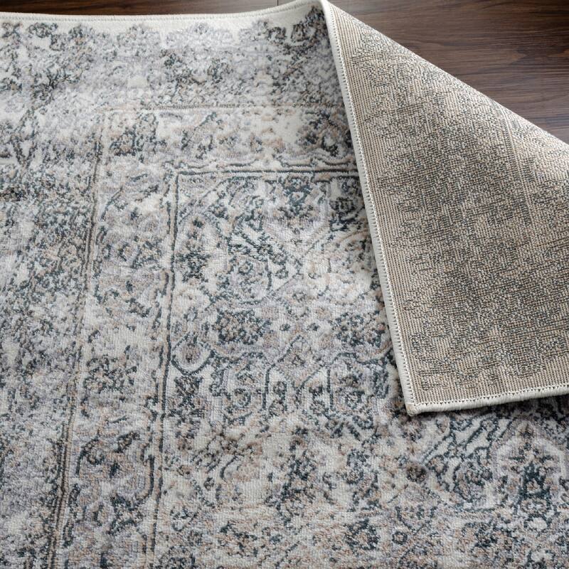 Superior Traditional Vintage Distressed Polypropylene Area Rug