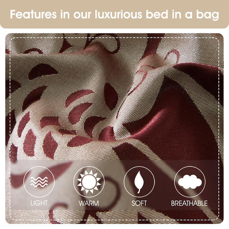 Nanshing Brie 7 Piece Floral Jacquard Comforter Set