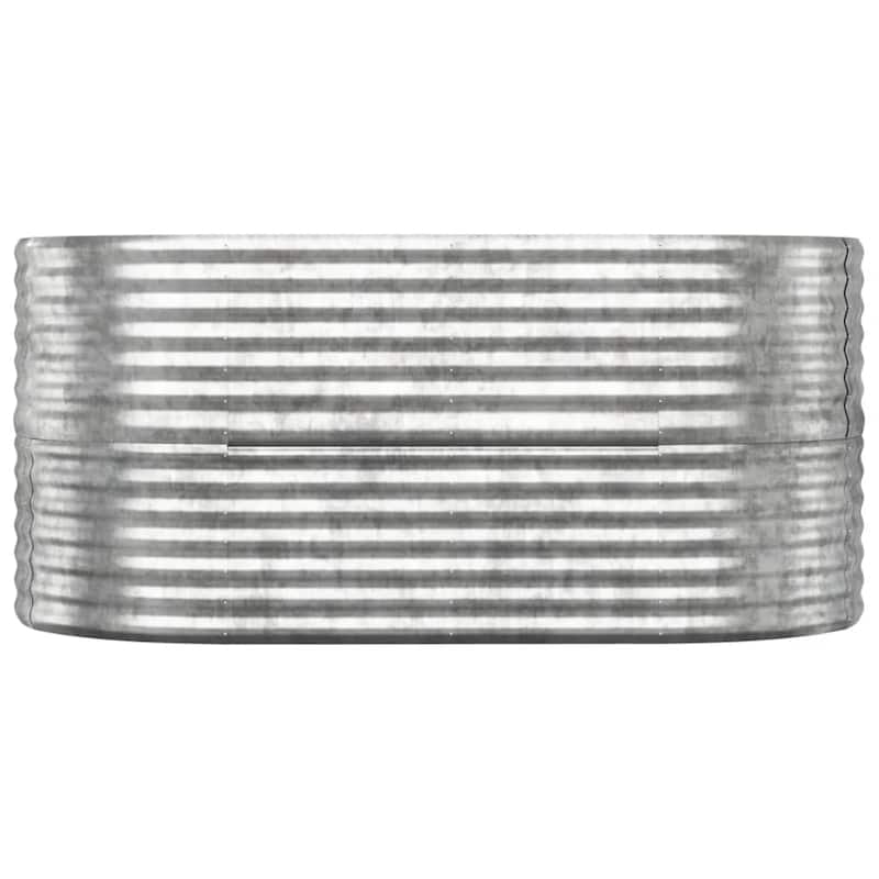 vidaXL Raised Garden Bed Raised Flower Bed Galvanized Steel Outdoor Planter