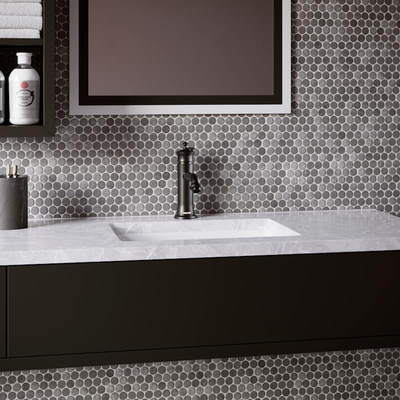 Karran Vineyard KBF470 Single-Handle Single Hole Basin Bathroom Faucet with Matching Pop-up Drain