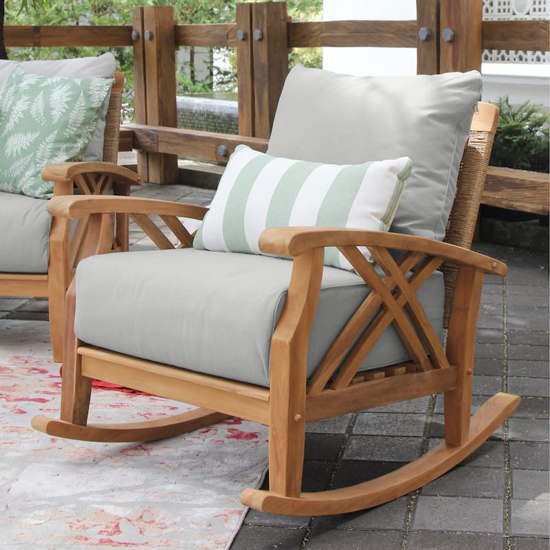 Cambridge Casual Carmel Teak Outdoor Rocking Chair