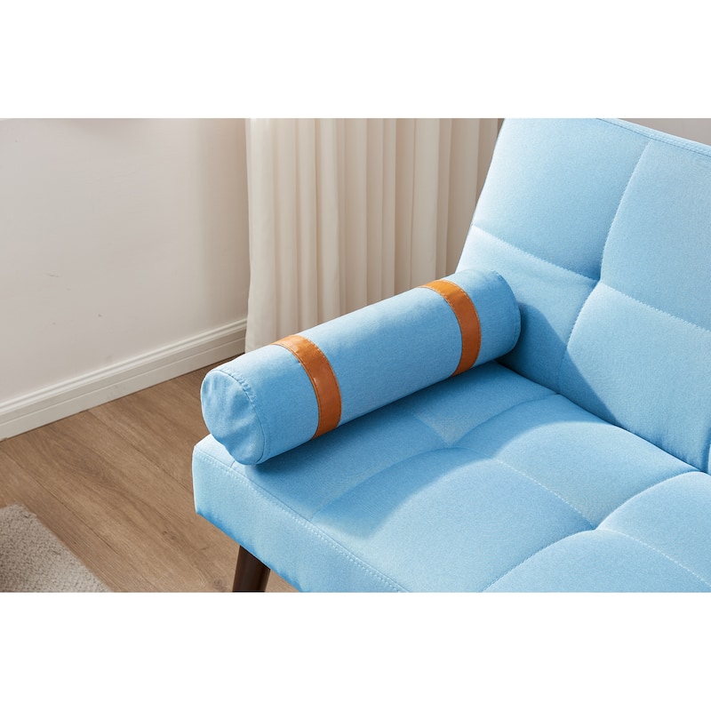 Convertible Sofa Bed Futon With Solid Wood Legs